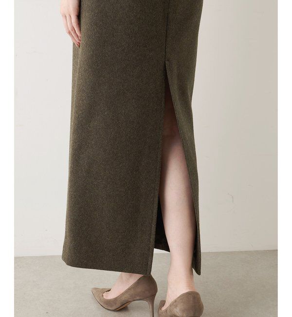  「メルトンスリットスカート」|スカート|