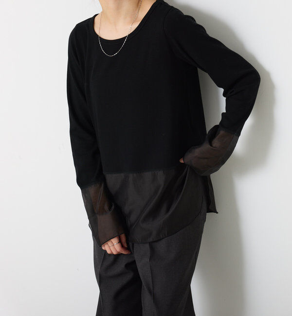  「 裾シアーロンT」|Tシャツ・カットソー|