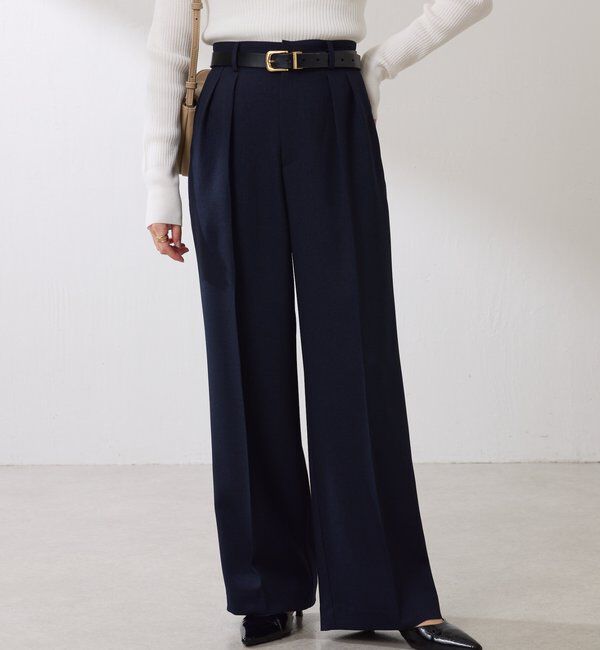  「ウールライクタックパンツ」|チノ|