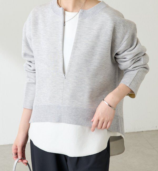  「スウェットライクラウンドヘムニット」|ニット・セーター|
