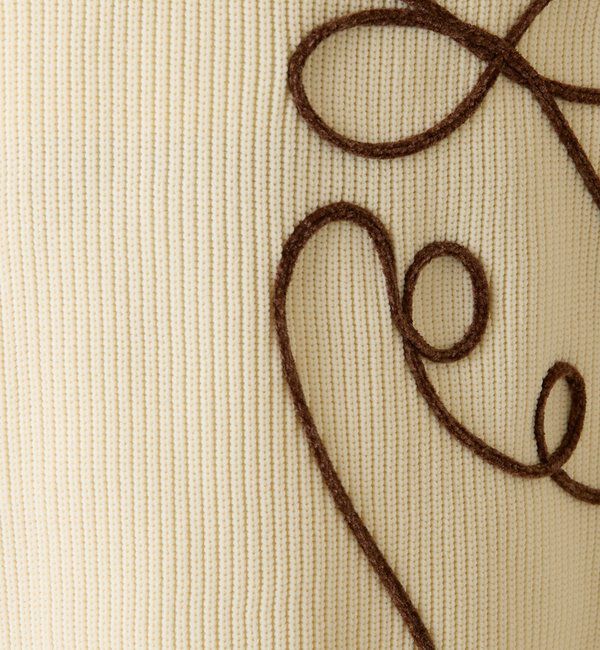  「コード刺繍深Vニット」|ニット・セーター|