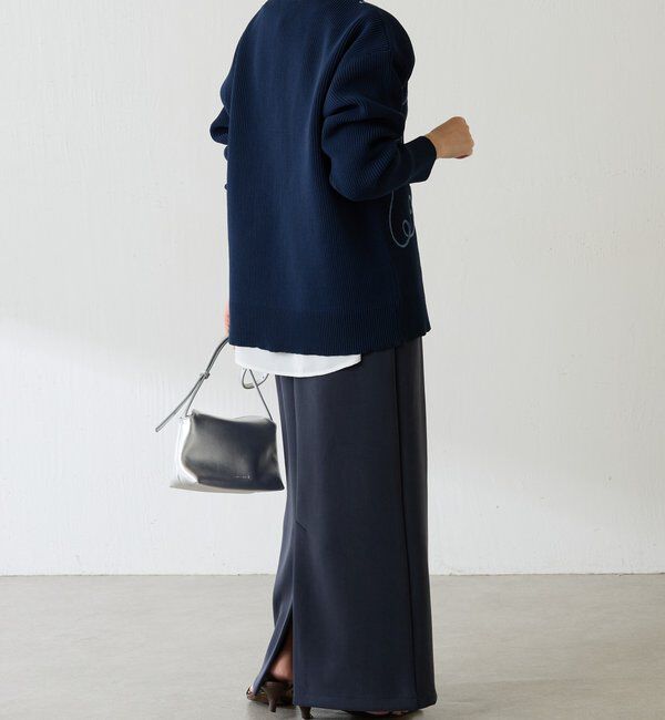  「コード刺繍深Vニット」|ニット・セーター|