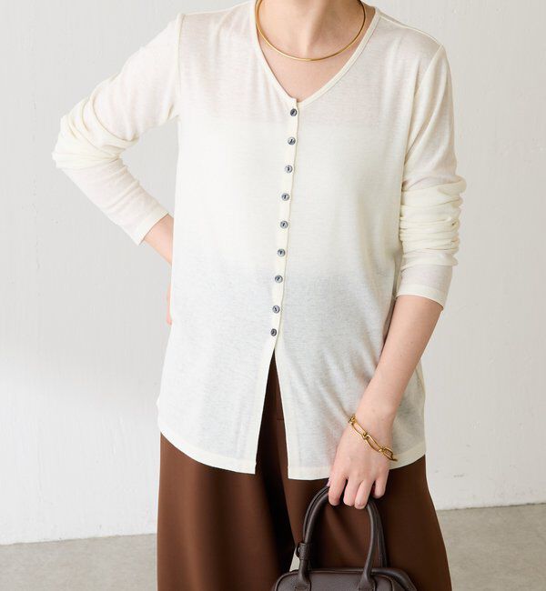  「コンパクトVネックカーディガン」|Tシャツ・カットソー|