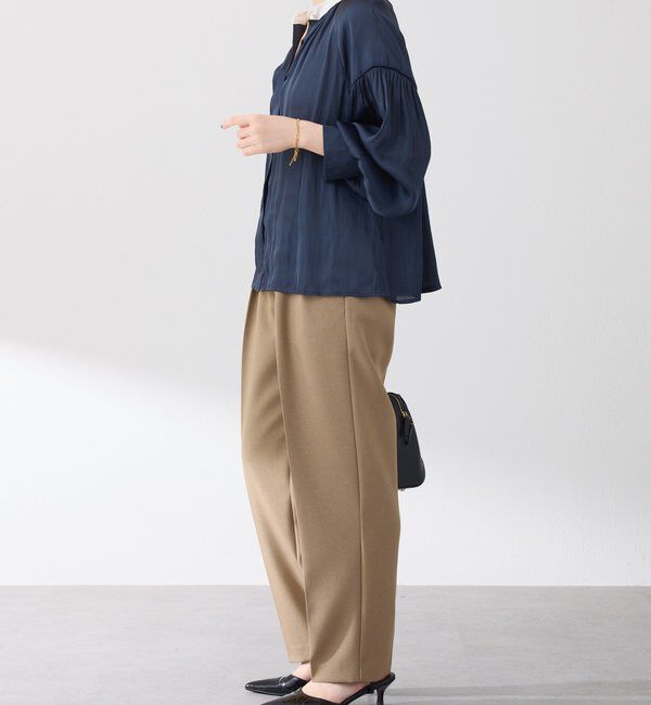  「配色サテンブラウス」|シャツ・ブラウス|