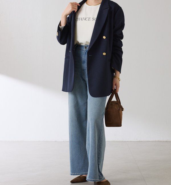  「袖ラメリブ2WAYロゴロンT」|Tシャツ・カットソー|