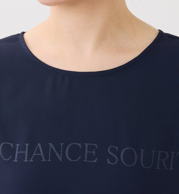  「袖ラメリブ2WAYロゴロンT」|Tシャツ・カットソー|