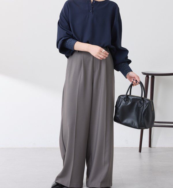  「袖ラメリブ2WAYロゴロンT」|Tシャツ・カットソー|