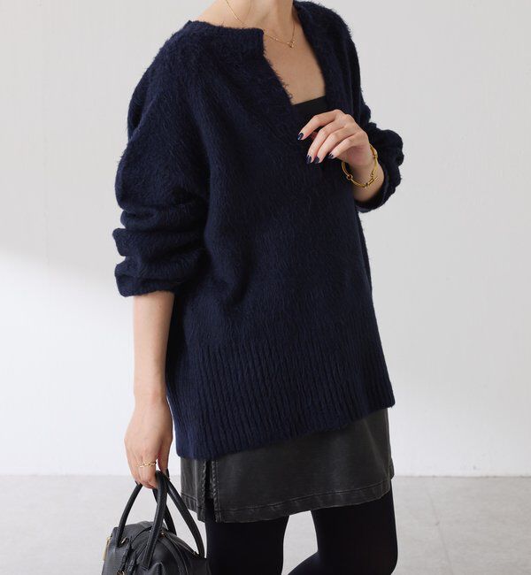  「エアリー深Vニット」|ニット・セーター|