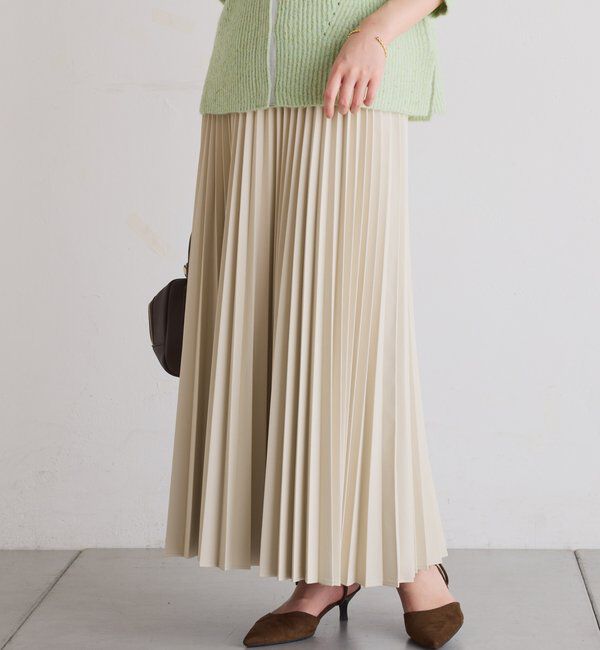  「フェイクレザープリーツスカート」|スカート|