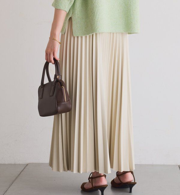  「フェイクレザープリーツスカート」|スカート|