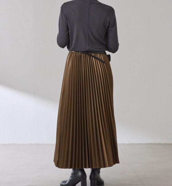  「フェイクレザープリーツスカート」|スカート|