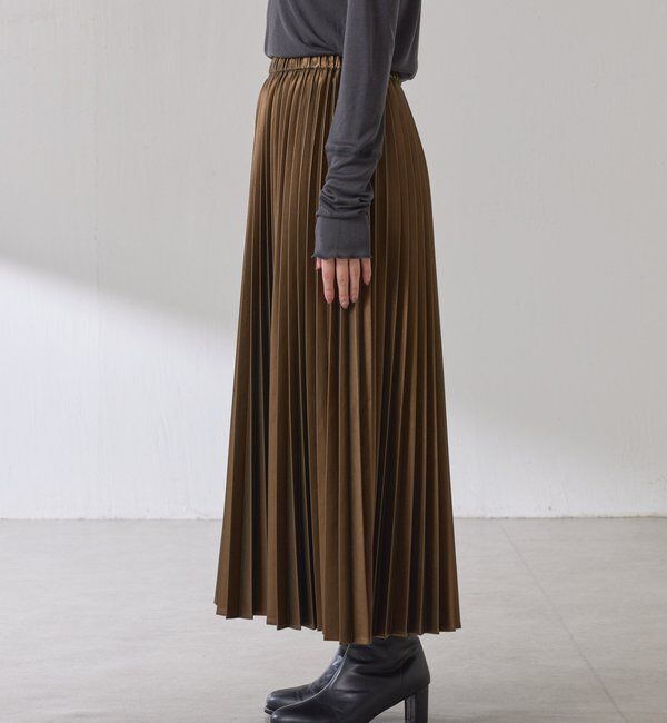 「フェイクレザープリーツスカート」|スカート|
