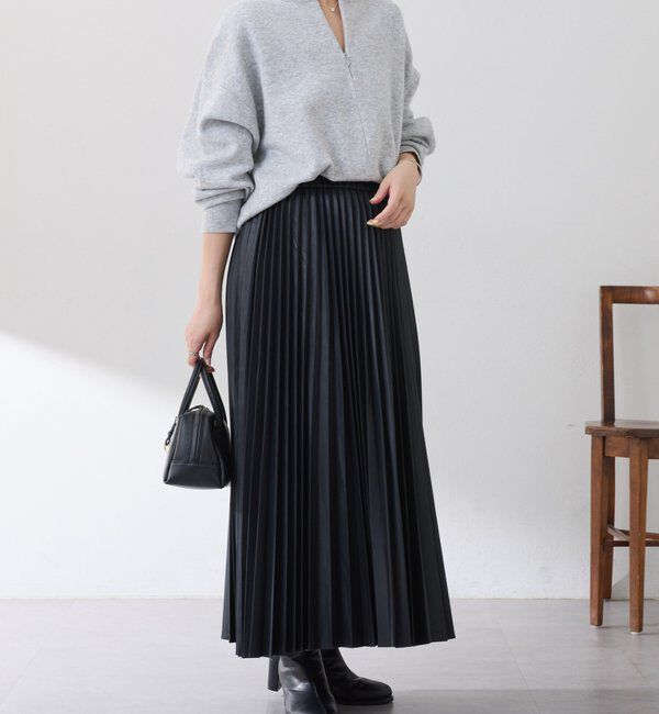  「フェイクレザープリーツスカート」|スカート|