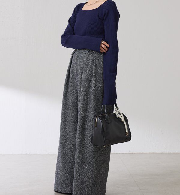  「深スクエアリブニット」|ニット・セーター|