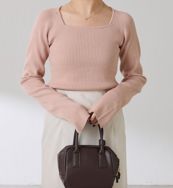  「深スクエアリブニット」|ニット・セーター|