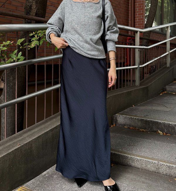  「【IDE監修大きめサイズ/WEB限定リバイバル】サテンマーメイドスカート」|スカート|