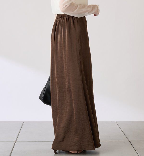  「【COLLAGE&times;gemeil　コラボアイテム】レイヤードサテンスカート」|スカート|