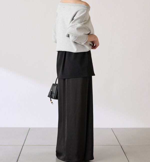  「【COLLAGE&times;gemeil　コラボアイテム】レイヤードサテンスカート」|スカート|