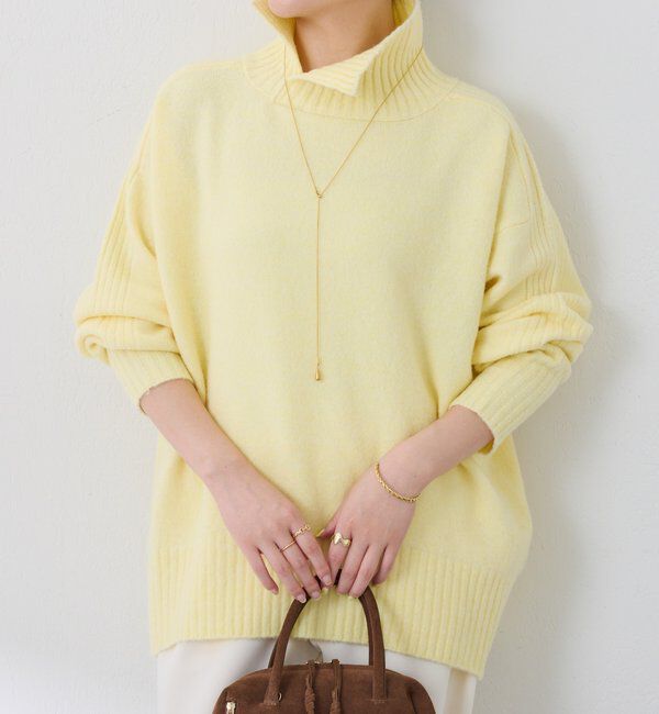  「ウール混スリットタートルニット」|ニット・セーター|