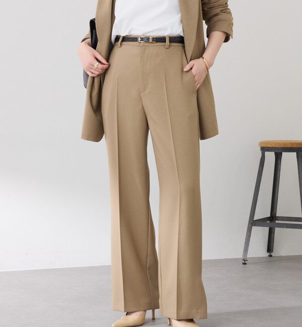  「ウールライクストレートパンツ」|チノ|