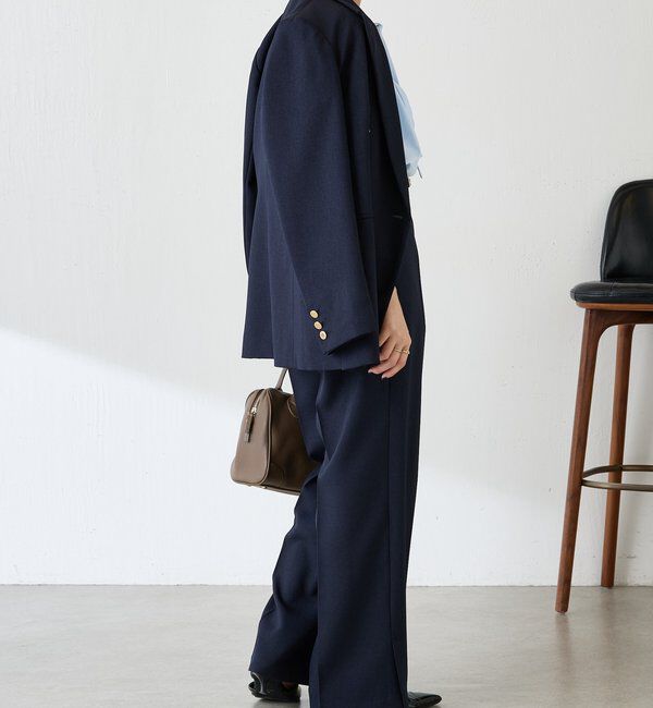  「ウールライクストレートパンツ」|チノ|