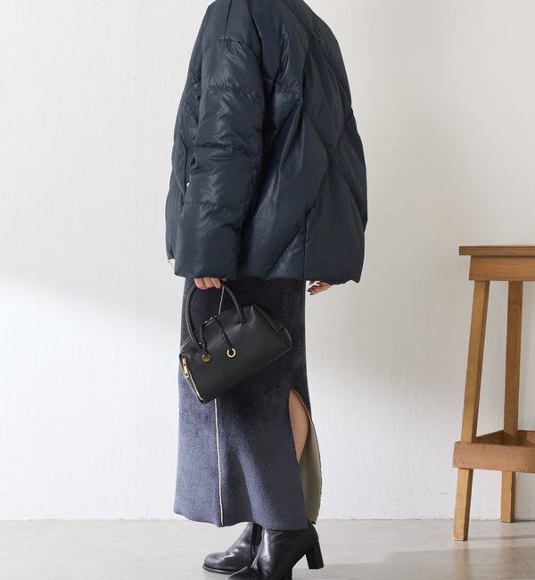  「【マット見え/軽量コート】ライトエンボスノーカラーダウン」|その他|