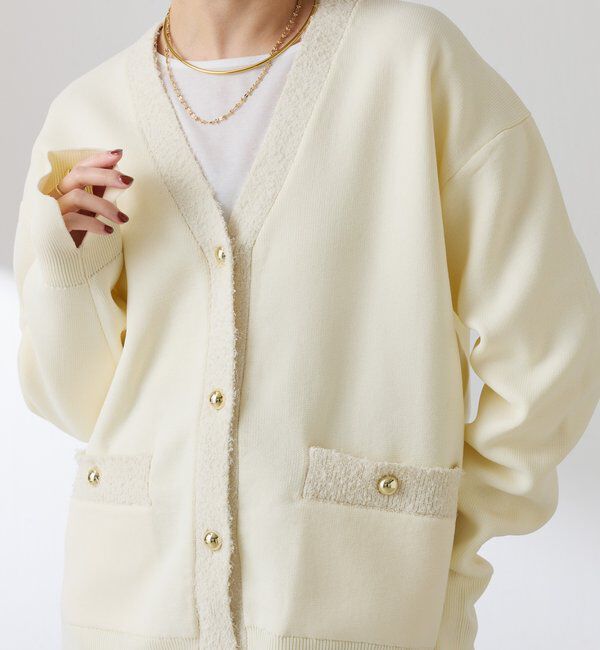 「ハーフミラノニットカーディガン」|ニット・セーター|オフホワイト