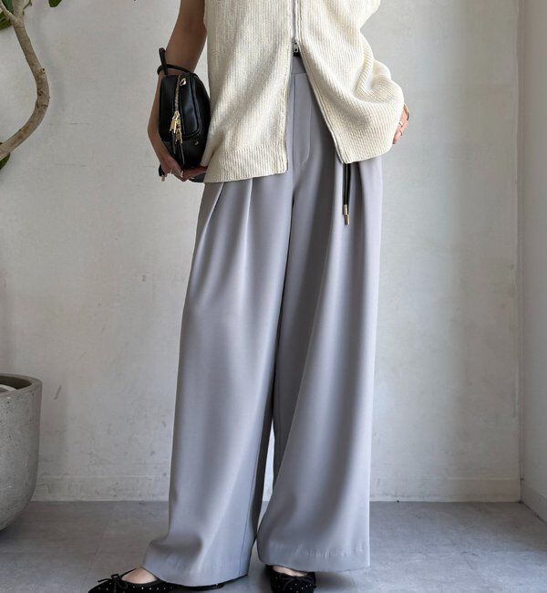  「【累計販売数3万枚突破/22色４サイズ展開！】タックワイドパンツ」|チノ|