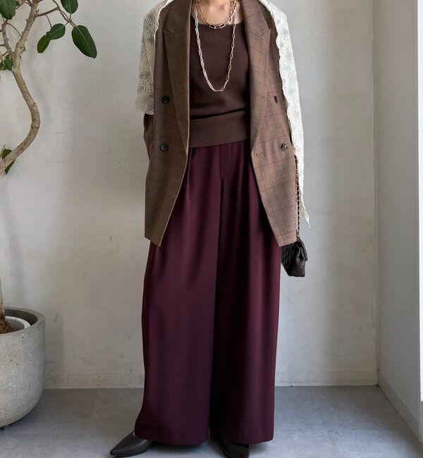  「【累計販売数3万枚突破/22色４サイズ展開！】タックワイドパンツ」|チノ|