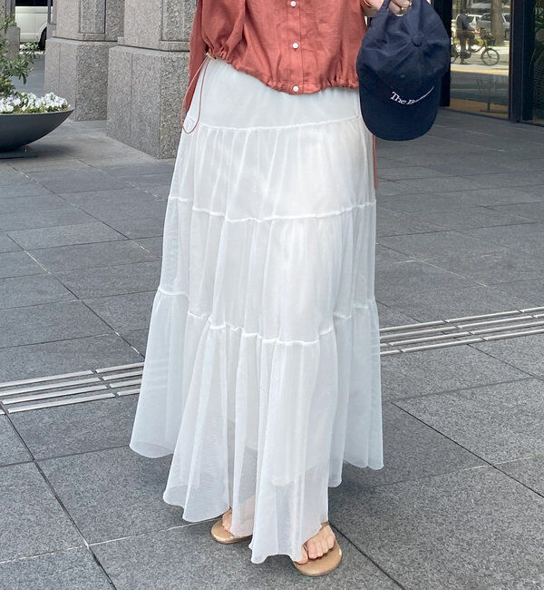  「【SAKURA @___saku14_ 企画】メッシュティアードスカート」|スカート|