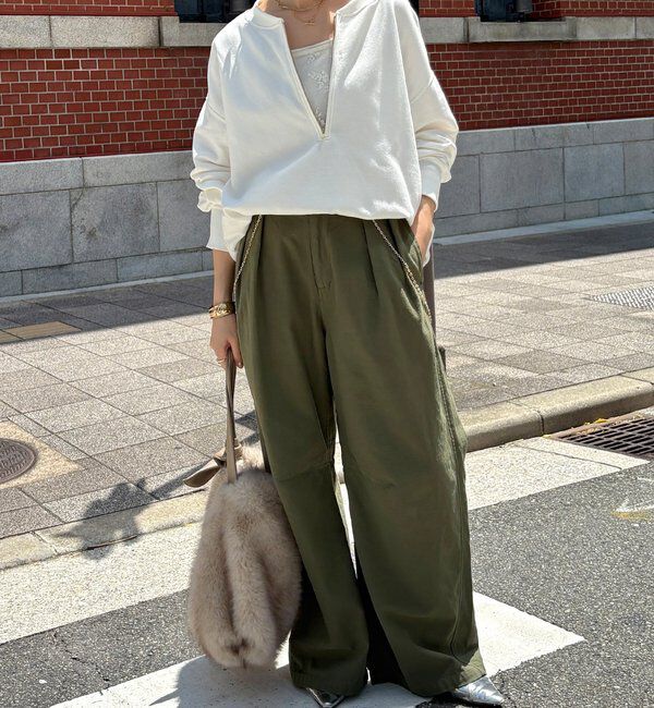  「【新色追加】【インフルエンサー OKOCHI企画】ハーフジップスウェット」|Tシャツ・カットソー|