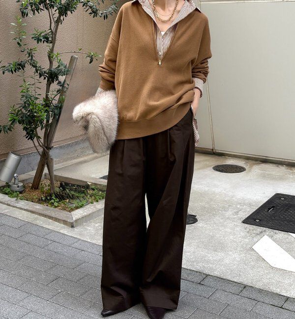  「【新色追加】【インフルエンサー OKOCHI企画】ハーフジップスウェット」|Tシャツ・カットソー|