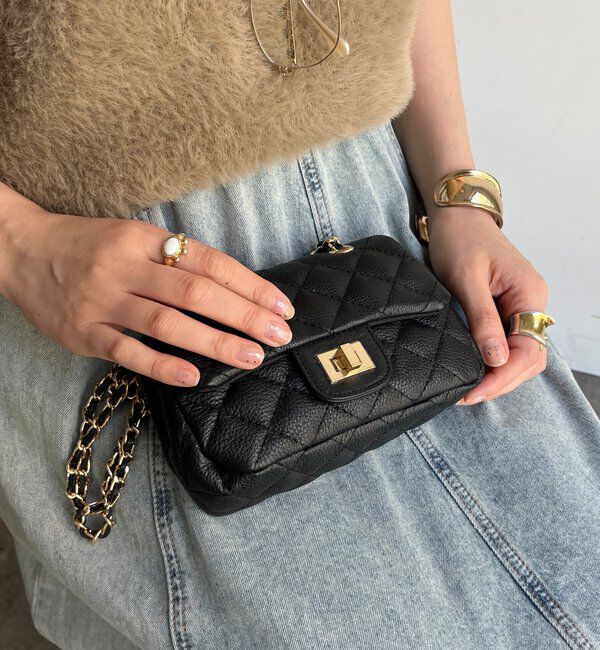  「キルティングレザーショルダー」|トートバッグ|