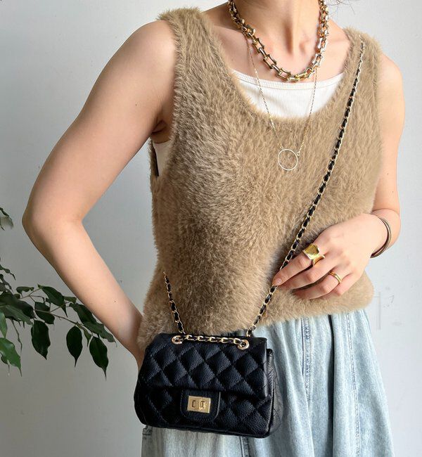  「キルティングレザーショルダー」|トートバッグ|