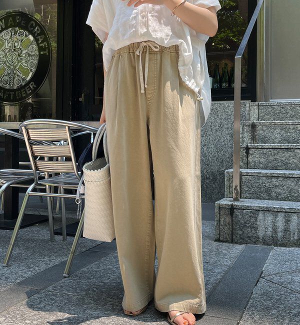  「【新色追加】デニムワイドイージーパンツ」|デニム|