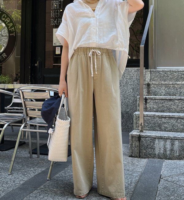  「【新色追加】デニムワイドイージーパンツ」|デニム|