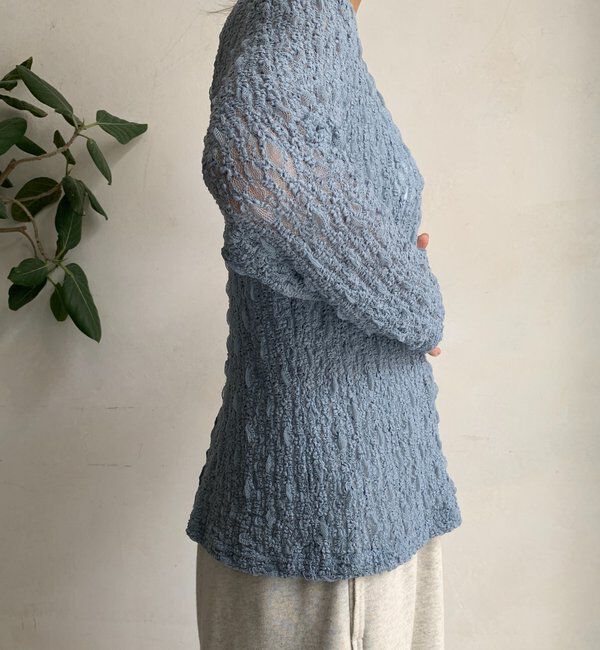  「リンクルフラワーシャーリングプルオーバー」|Tシャツ・カットソー|