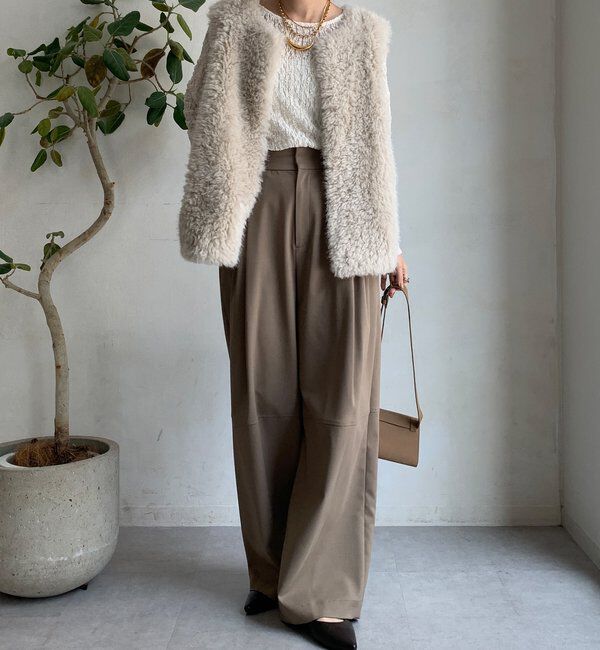  「フェイクカシミヤファーベスト」|ベスト・ジレ|