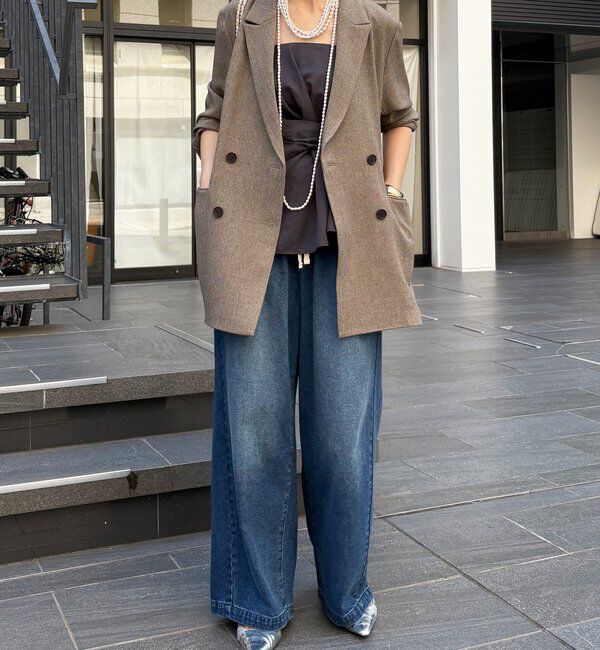  「シャンブレーダブルジャケット」|テーラードジャケット|