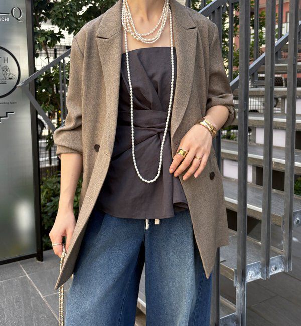  「シャンブレーダブルジャケット」|テーラードジャケット|