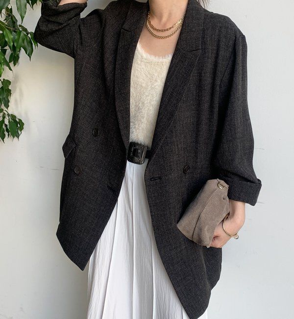  「シャンブレーダブルジャケット」|テーラードジャケット|