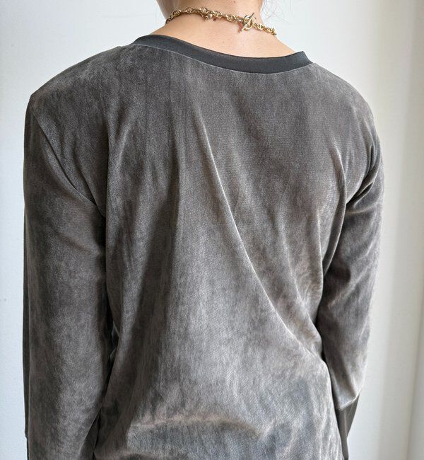  「【新色追加】チュールフロッキーシアー切替TEE」|Tシャツ・カットソー|