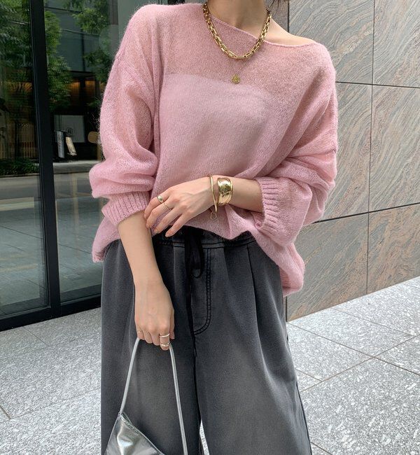  「シアーモヘヤプルオーバー」|ニット・セーター|