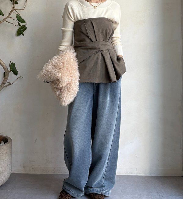  「ボートネックリブニット」|ニット・セーター|