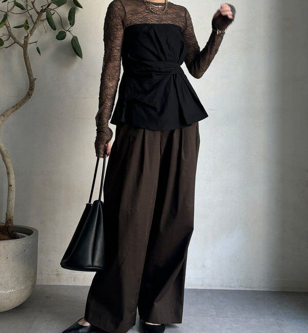  「レースロングスリーブトップス」|Tシャツ・カットソー|