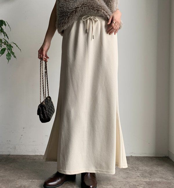  「セットアップドロストスカート」|スカート|アイボリー