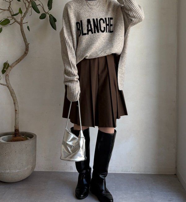  「ミドル丈プリーツスカート」|スカート|