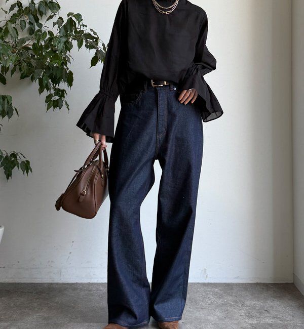  「プリーツ襟袖フレアブラウス」|シャツ・ブラウス|