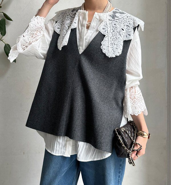  「レースカラーブラウス」|シャツ・ブラウス|