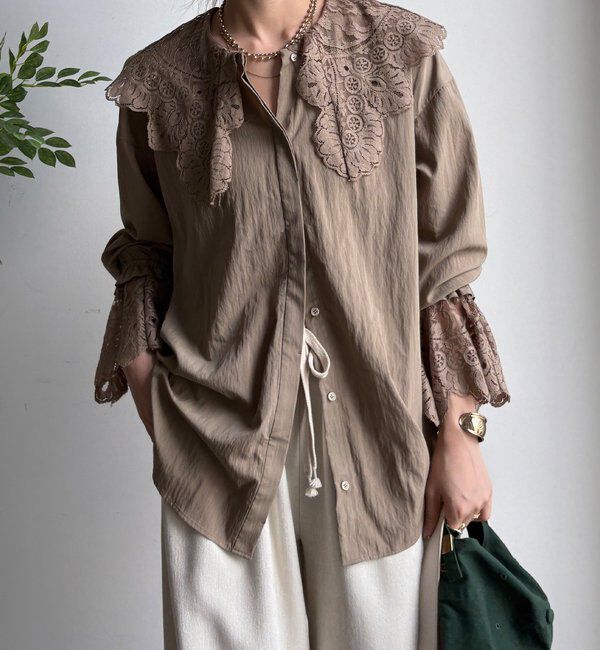  「レースカラーブラウス」|シャツ・ブラウス|